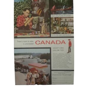 Vintage 1955 Canada Room To Relax Ad Advertisement